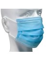 Mascarilla quirúrgica tres capas con gomas azul [50u]