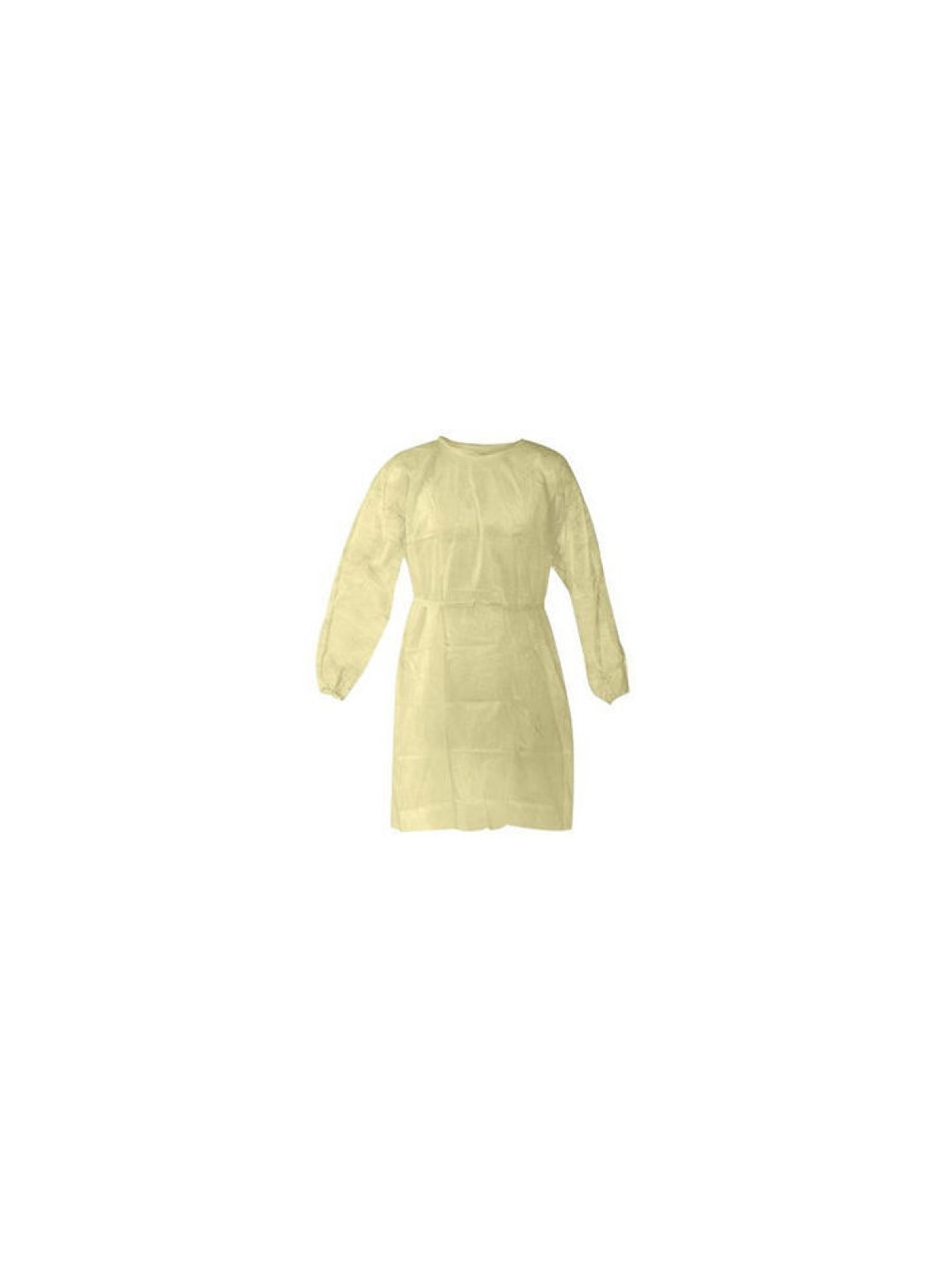 Bata impermeable desechable puño goma amarilla 40gr [10u]