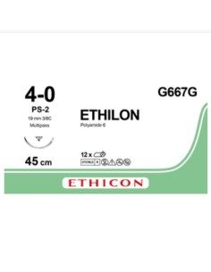 Sutura no absorbible Ethilon 4/0 [12u]