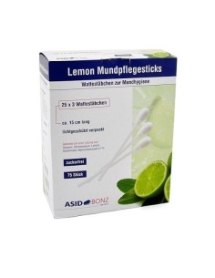 Bastoncillo higiene bucal con glicerina sabor limón [25x3]