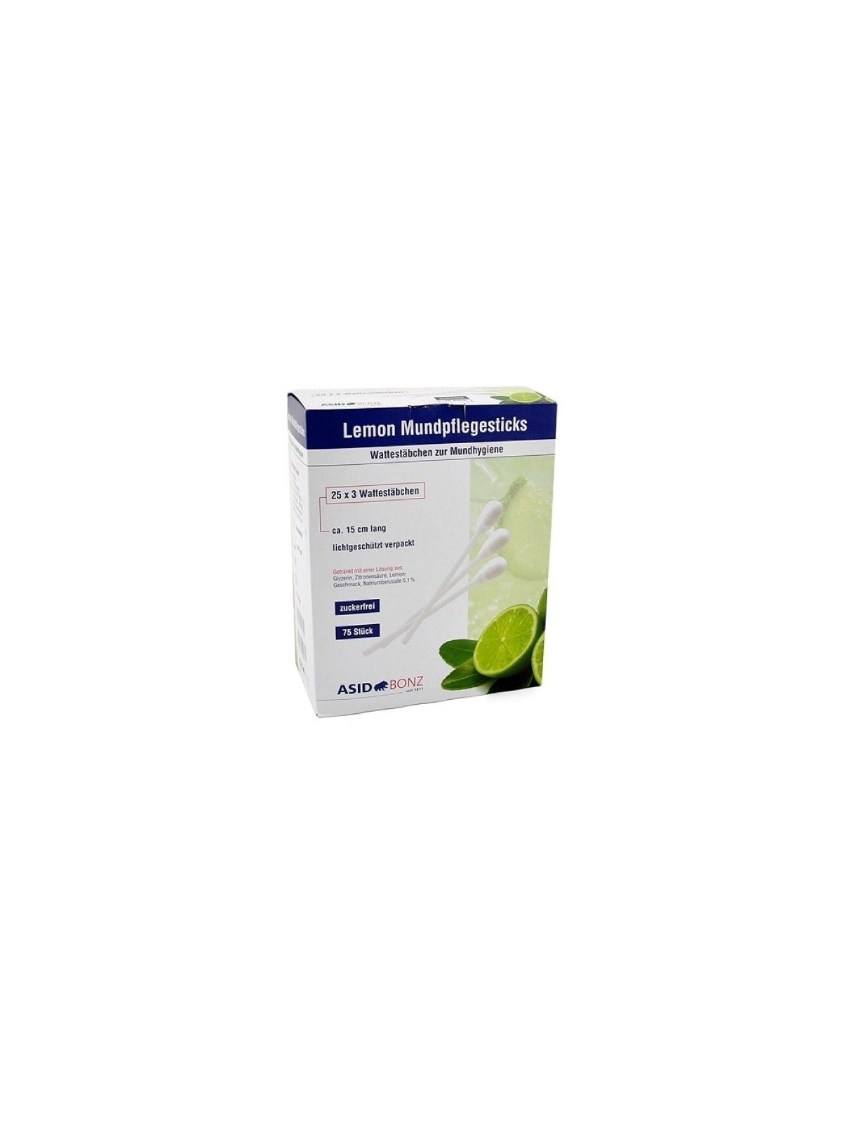 Bastoncillo higiene bucal con glicerina sabor limón [25x3]