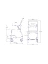 Silla de ducha y aseo con ruedas Moem Silla de ducha y aseo con ruedas Moem
