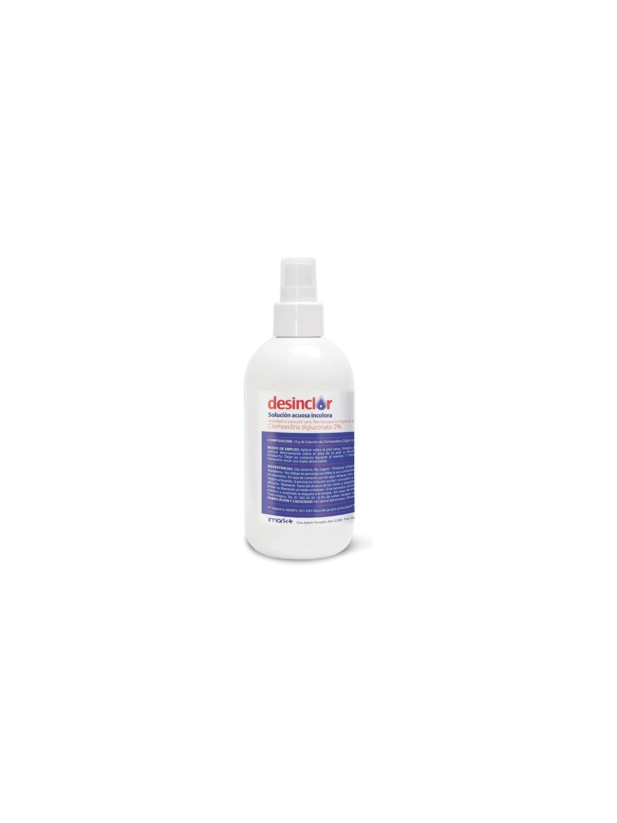 Solución clorhexidina incolora 2% Desinclor spray [250ml]