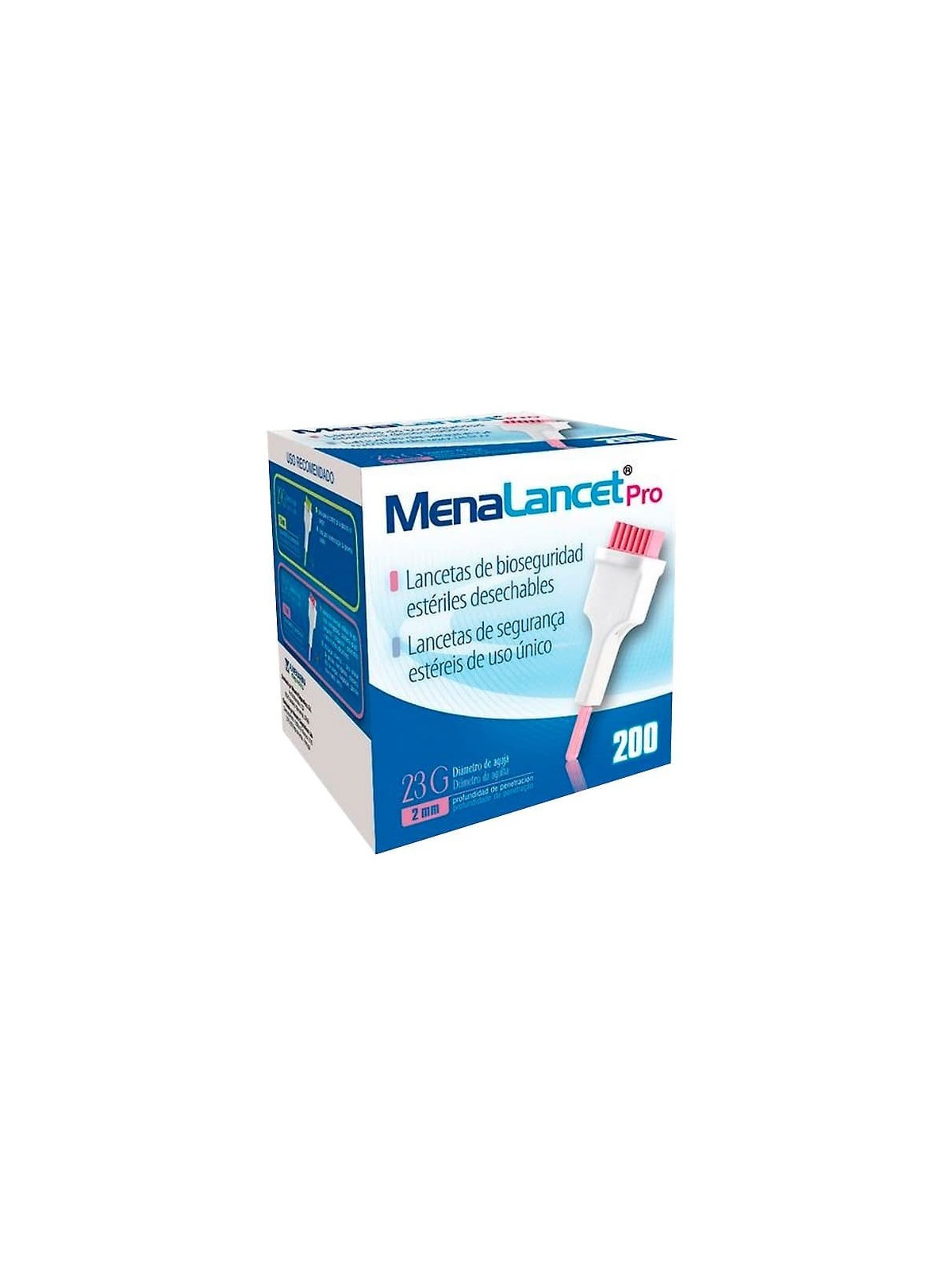 Lancetas de sangre Menalancet Pro 23G [200u]