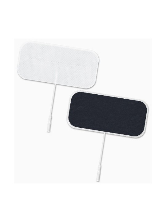 Electrodo adhesivo cuadrado / rectangular con cable [4u]