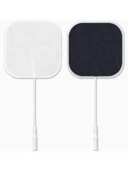 Electrodo adhesivo cuadrado / rectangular con cable [4u]