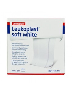 Tiritas en rollo Leukotape soft white 6cmx5m