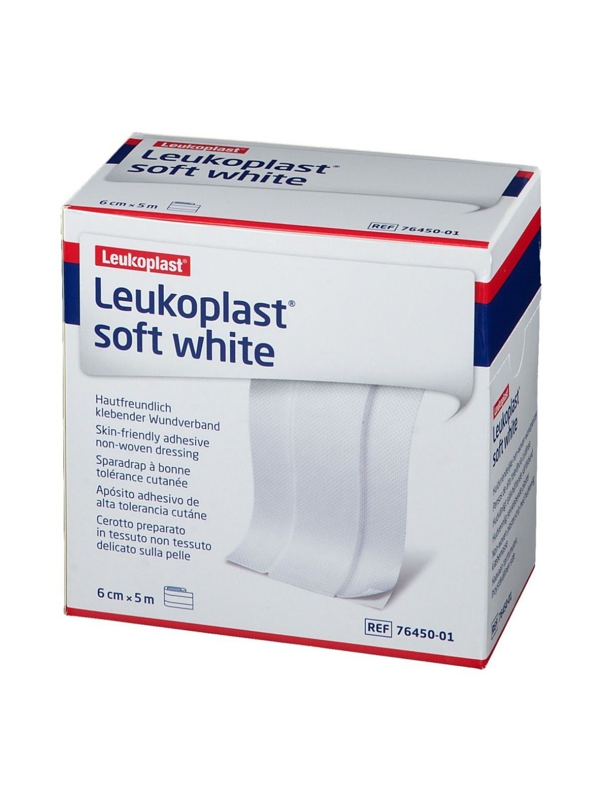 Tiritas en rollo Leukotape soft white 6cmx5m
