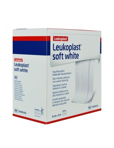 Tiritas en rollo Leukotape soft white 6cmx5m Tiritas en rollo Leukotape soft white 6cmx5m