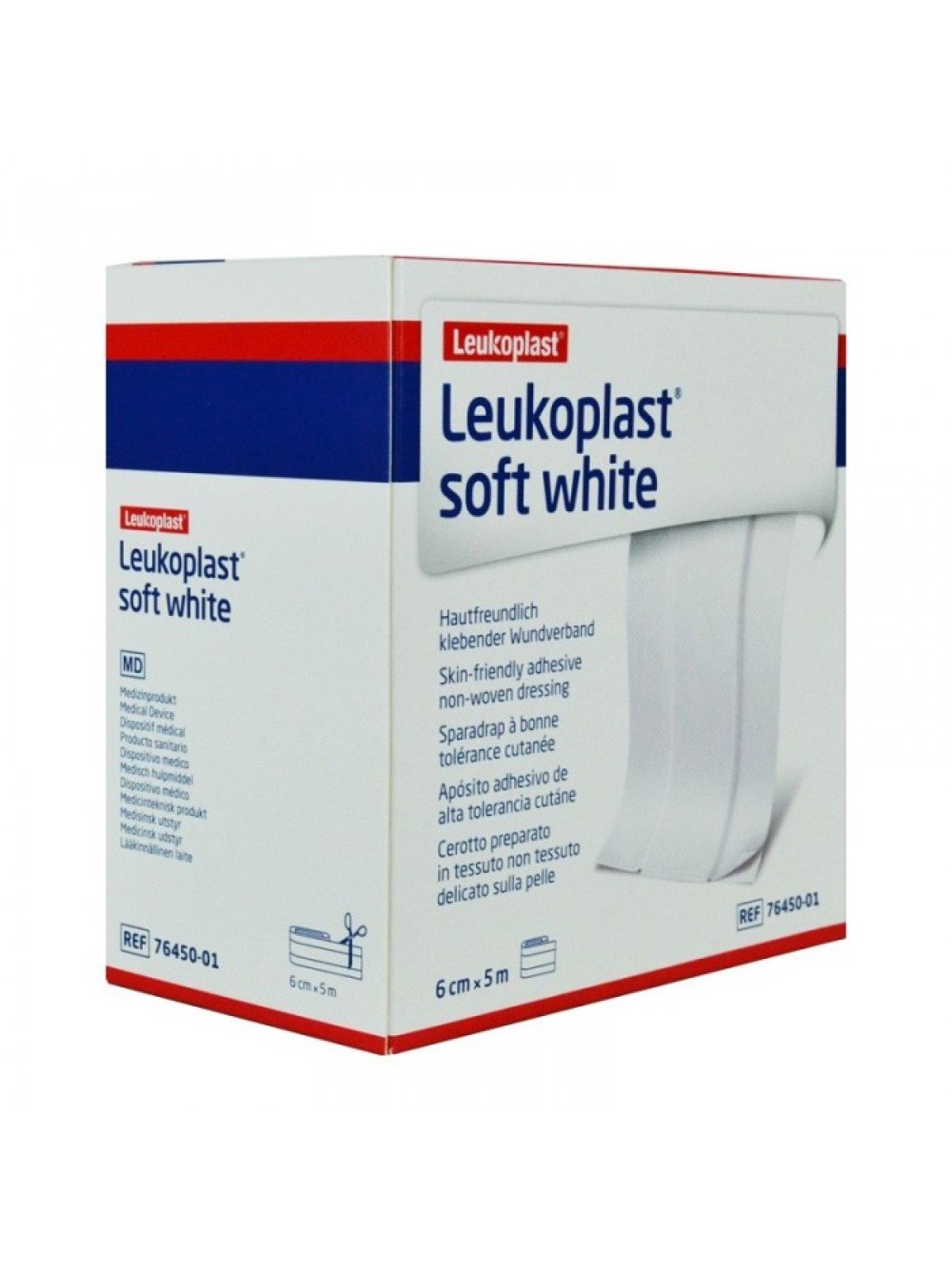 Tiritas en rollo Leukotape soft white 6cmx5m