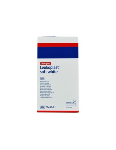 Tiritas en rollo Leukotape soft white 6cmx5m Tiritas en rollo Leukotape soft white 6cmx5m