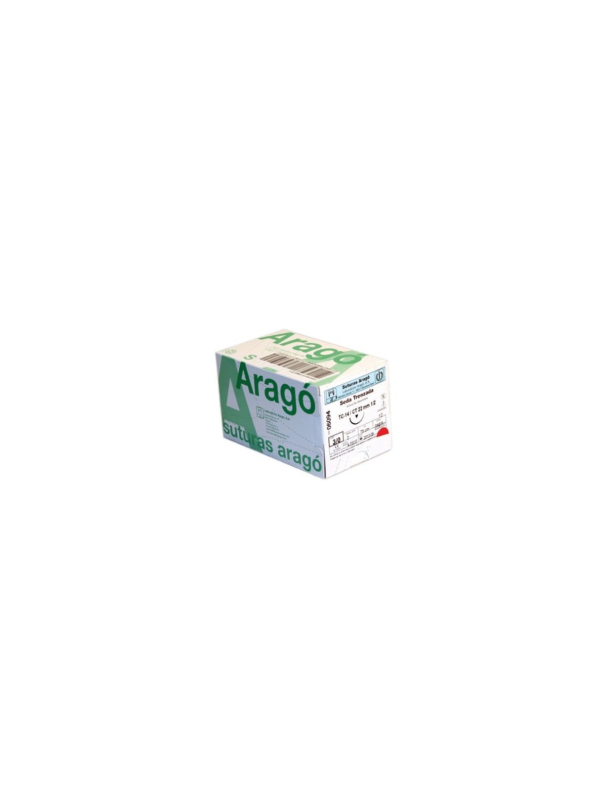 Sutura no absorbible de seda trenzada