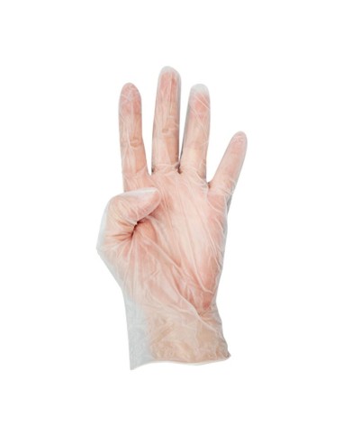 Guantes de vinilo sin polvo [100u]
