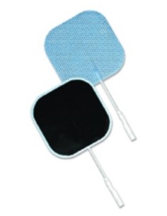 Electrodo adhesivo cuadrado / rectangular con cable [4u]