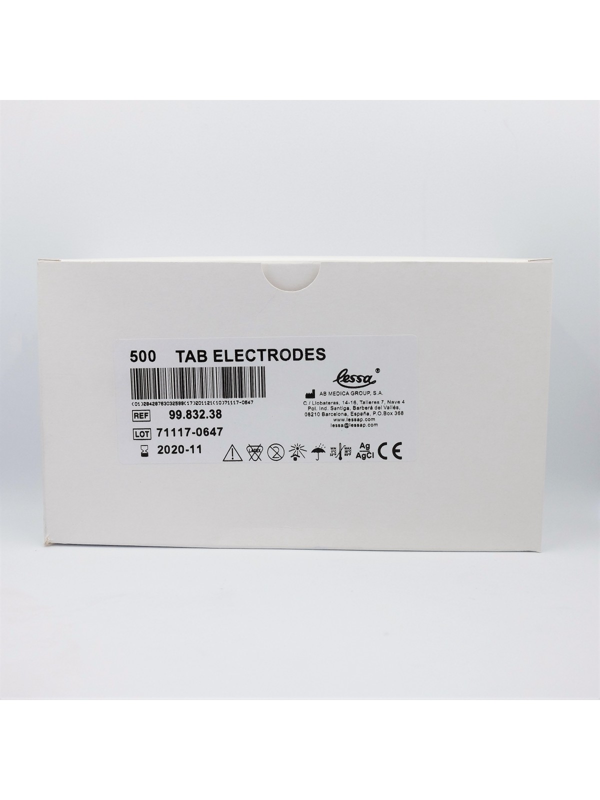 Electrodo TAB 21x34mm ECG con gel [500u]