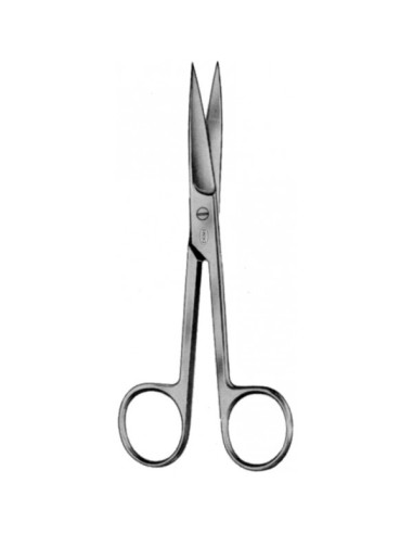 Tijera cirugía recta puntas aguda/aguda [14cm]
