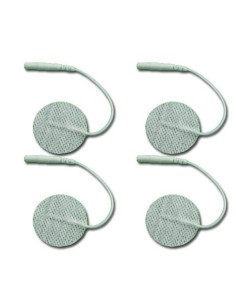 Electrodo adhesivo circular 32mm con cable [4u]