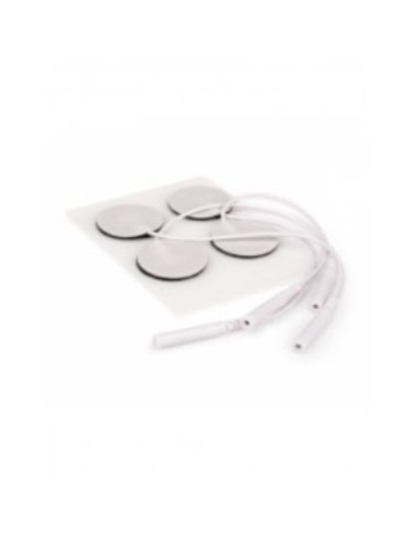 Electrodo adhesivo circular 32mm con cable [4u]