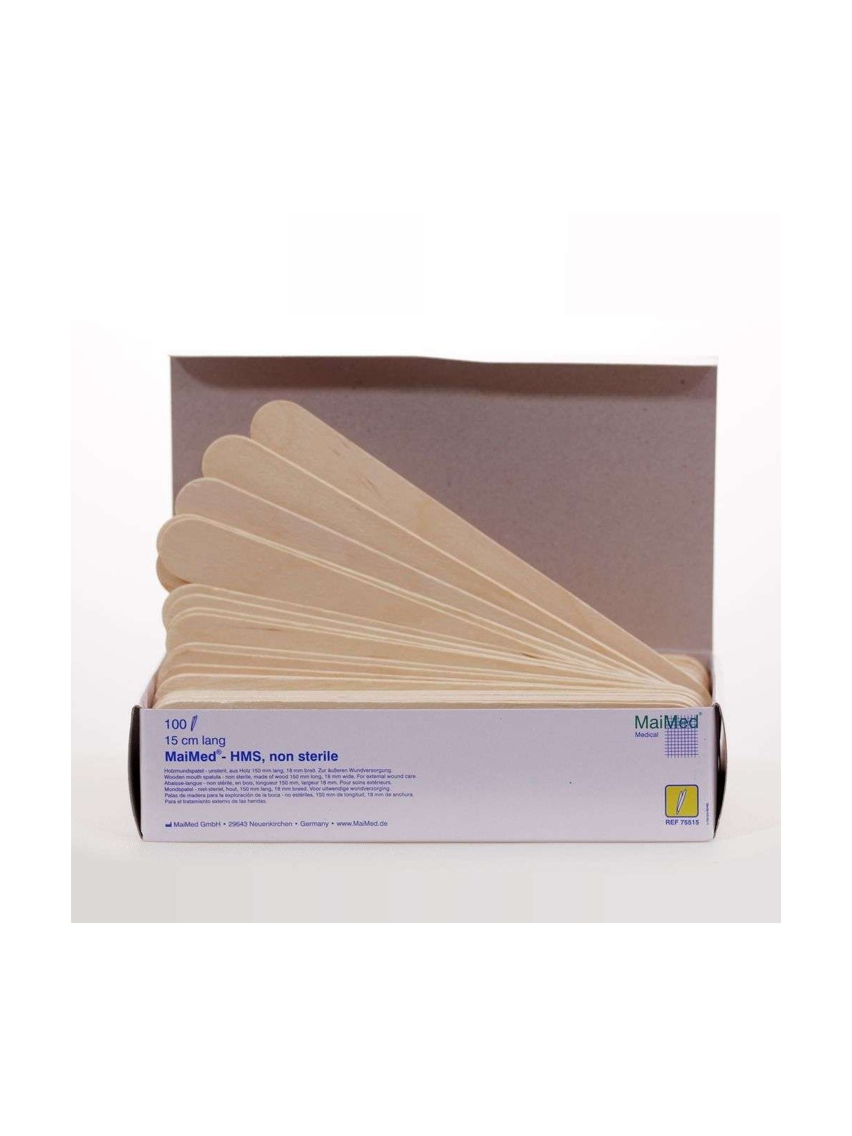 Depresor lingual de madera Maimed [100u]