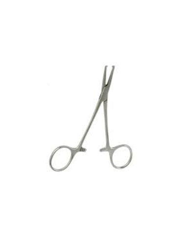 Pinza mosquito recta con dientes [13cm]