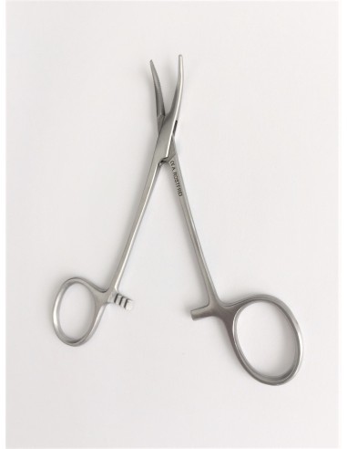 Pinza mosquito curva sin dientes [13cm]