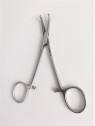 Pinza mosquito curva con dientes [13cm]