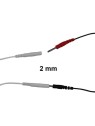 Cable conexión electrodos con conector redondo para equipos Tens [2u]