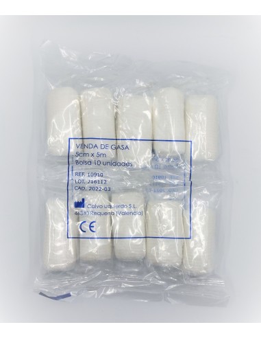 Venda de gasa orillada