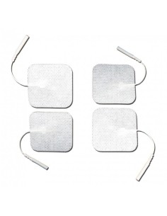 Electrodo adhesivo con cable cuadrado / rectangular [4u]