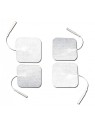 Electrodo adhesivo con cable cuadrado / rectangular [4u]