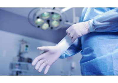 Colocación de guantes estériles